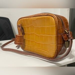 J. Crew Croc Embossed Crossbody Bag